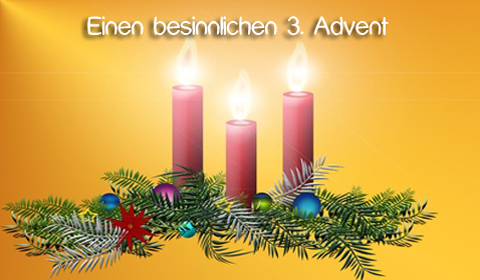 Dritter Advent Grußkarte